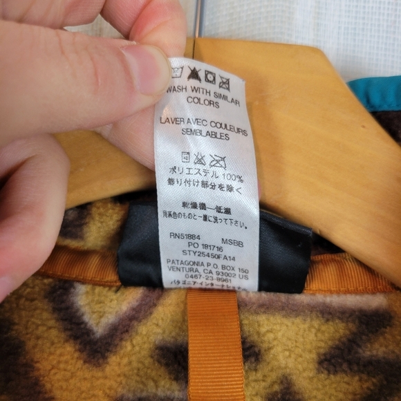 Patagonia Synchilla Snap T Pullover Fleece Montana Sieta Brown Aztec Size Medium - Picture 5 of 11